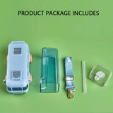 Bus Shape School Water Bottle | 500ml | With Strap | Cute & Leak-Proof | Random Color