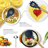 12 Pcs Silicone Cooking Utensils Kitchen Utensil Set | Heat Resistant Kitchen Non Toxic Spatula Set With Turner Tongs,spoon,brush,whisk-wooden Handle – Random Color