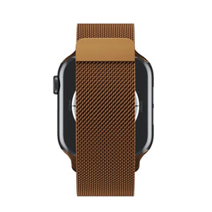 Coffee Color | Apple Watch Milanese Magnetic Loop Strap | Stainless Steel Band | 42mm / 44mm / 45mm