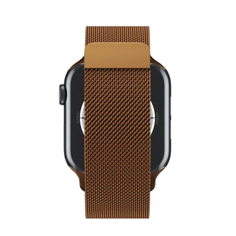 Coffee Color | Apple Watch Milanese Magnetic Loop Strap | Stainless Steel Band | 42mm / 44mm / 45mm