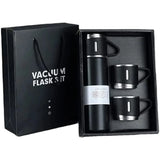 3 Cup 500ML Double-Layer Stainless Steel Vacuum Flask Set | Hot & Cold | Travel Thermos Durable Insulated Stainless Steel Flask