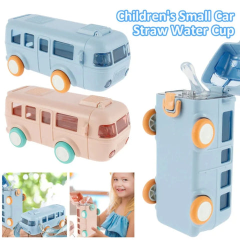 Bus Shape School Water Bottle | 500ml | With Strap | Cute & Leak-Proof | Random Color Smart Bus-Shape Water Bottle