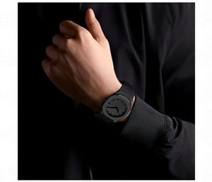 Men's Carbon Fiber Water Resistant Quartz Chain Watch - 1 Pc