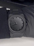 Men's Carbon Fiber Water Resistant Quartz Chain Watch - 1 Pc
