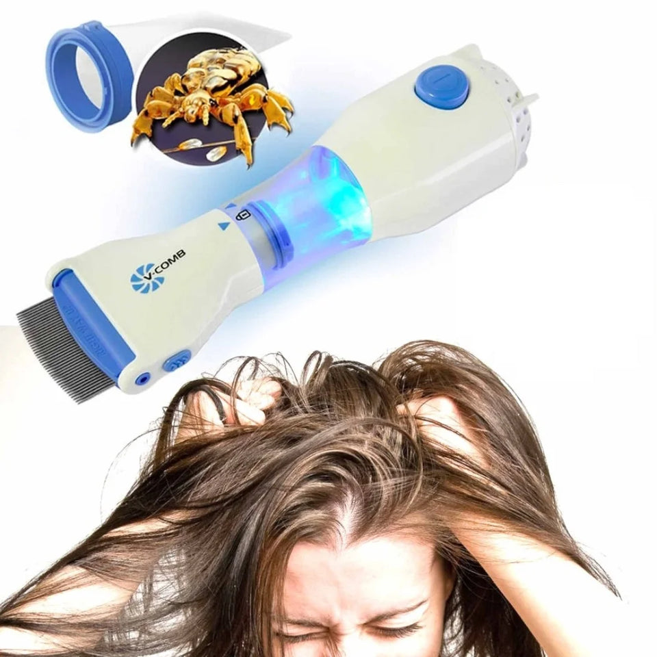 Electric V-Comb Anti Lice Machine | Chemical-Free | With Box & Filters