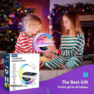 BT 3401 LED Wireless Charging Speaker & Atmosphere Lamp Smart Charger, Speaker & Lamp